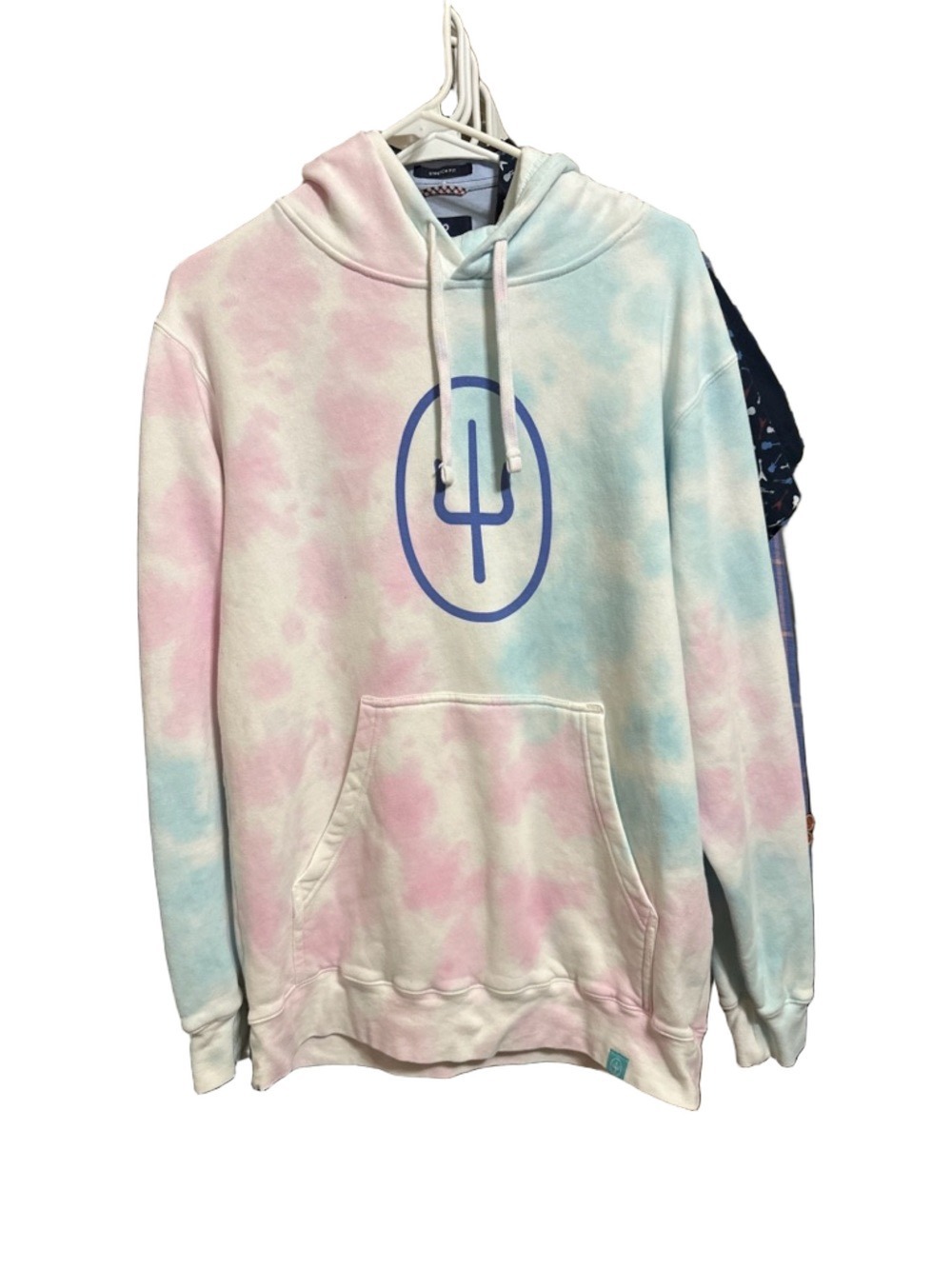 Tie-Dye Pastel Pullover Hoodie with Logo